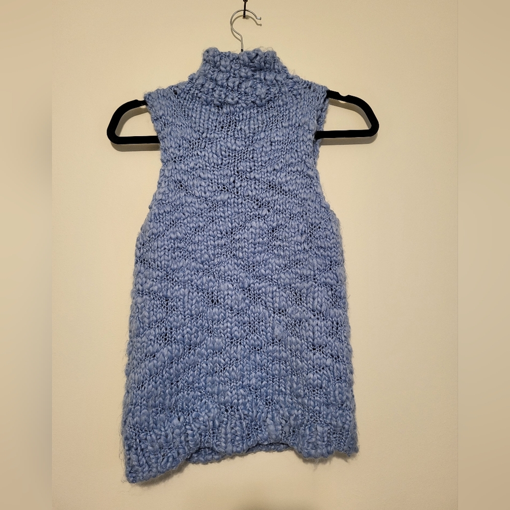 Dollhouse Chunky Knit Sleeveless Mock Turtlneck Sweater Womens M - Picture 2 of 3